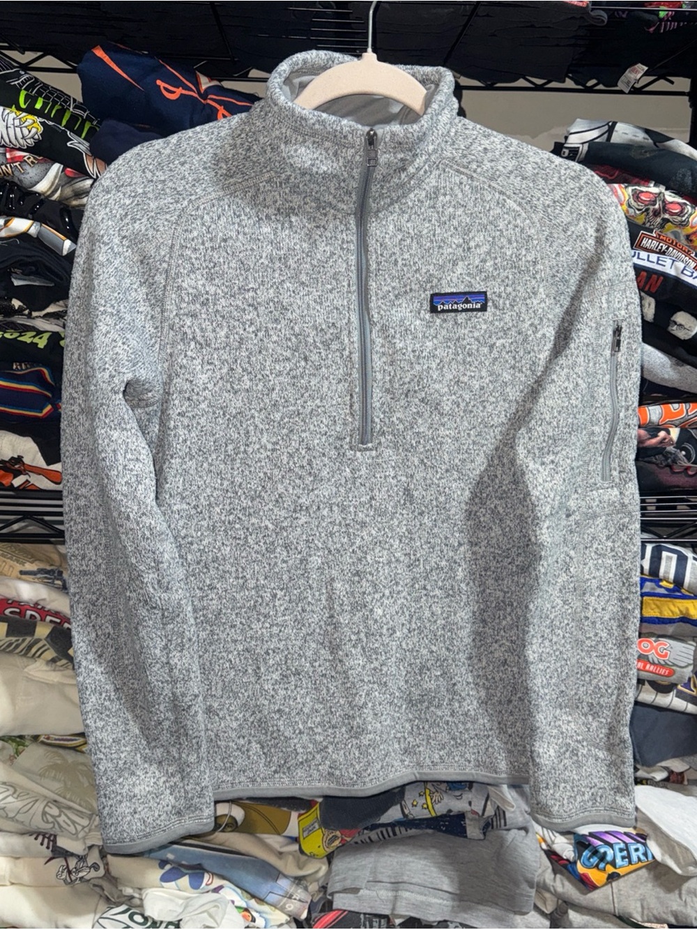 Patagonia Women's Better Sweater 1/4-Zip Fleece Pullover Heather Gray Size S